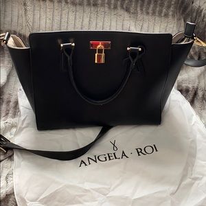 Angela Roi Black Satchel Crossbody